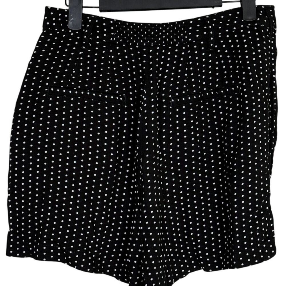 NWT Free People Magdalene High Waist Polka Dot Rayon Shorts Pocket 2 Black White - Picture 15 of 16